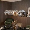 Ripoll Hanglamp, Kogellampje, Hanglamp Amber, Duidelijk, Rookkleurig, 4-lichts