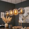 Ripoll Hanglamp, Kogellampje, Hanglamp Amber, Duidelijk, Rookkleurig, 4-lichts
