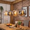 Ripoll Hanglamp, Kogellampje, Hanglamp Amber, Rookkleurig, 4-lichts
