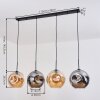 Ripoll Hanglamp, Kogellampje, Hanglamp Amber, Rookkleurig, 4-lichts