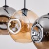 Ripoll Hanglamp, Kogellampje, Hanglamp Amber, Rookkleurig, 4-lichts