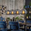 Koyoto Hanglamp, Kogellampje, Hanglamp Blauw, 4-lichts