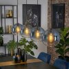 Koyoto Hanglamp, Kogellampje, Hanglamp Blauw, Duidelijk, 4-lichts