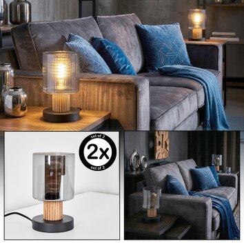 Mador Tafellamp Natuurlijke kleuren, Zwart, 1-licht