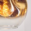 Ripoll Hanglamp, Kogellampje, Hanglamp Goud, Duidelijk, 1-licht