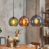 Koyoto Hanglamp, Kogellampje, Hanglamp Blauw, Groen, Koperkleurig, 3-lichts