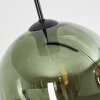 Koyoto Hanglamp, Kogellampje, Hanglamp Blauw, Groen, Koperkleurig, 3-lichts