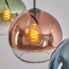 Koyoto Hanglamp, Kogellampje, Hanglamp Blauw, Groen, Duidelijk, Koperkleurig, 3-lichts