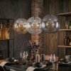 Koyoto Hanglamp, Kogellampje, Hanglamp 30 cm Amber, Duidelijk, Rookkleurig, 3-lichts