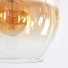 Koyoto Hanglamp, Kogellampje, Hanglamp Amber, Duidelijk, Rookkleurig, 4-lichts