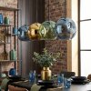 Ripoll Hanglamp, Kogellampje, Hanglamp Blauw, Goud, Groen, 4-lichts