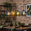 Ripoll Hanglamp, Kogellampje, Hanglamp Blauw, Goud, Groen, 4-lichts