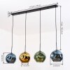 Ripoll Hanglamp, Kogellampje, Hanglamp Blauw, Goud, Groen, 4-lichts