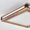 Lucera Plafondlamp, Paneel LED houtlook, Zwart, 1-licht