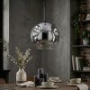 Ripoll Hanglamp, Kogellampje, Hanglamp Chroom, Duidelijk, Rookkleurig, 1-licht