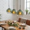 Koyoto Hanglamp, Kogellampje, Hanglamp Groen, Duidelijk, 3-lichts