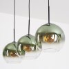 Koyoto Hanglamp, Kogellampje, Hanglamp Groen, Duidelijk, 3-lichts