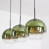 Koyoto Hanglamp, Kogellampje, Hanglamp Groen, Duidelijk, 3-lichts