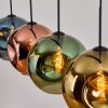 Ripoll Hanglamp, Kogellampje, Hanglamp Blauw, Goud, Groen, Koperkleurig, 4-lichts