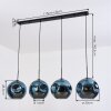 Ripoll Hanglamp, Kogellampje, Hanglamp Blauw, 4-lichts