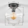 Koyoto Plafondlamp, Kogellampje 20 cm Duidelijk, 1-licht