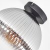Koyoto Plafondlamp, Kogellampje 25 cm Duidelijk, Rookkleurig, 1-licht