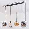 Ripoll Hanglamp, Kogellampje, Hanglamp Amber, Duidelijk, Rookkleurig, 4-lichts