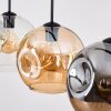 Ripoll Hanglamp, Kogellampje, Hanglamp Amber, Duidelijk, Rookkleurig, 4-lichts
