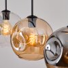 Ripoll Hanglamp, Kogellampje, Hanglamp Amber, Duidelijk, Rookkleurig, 4-lichts
