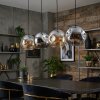 Ripoll Hanglamp, Kogellampje, Hanglamp Amber, Rookkleurig, 4-lichts