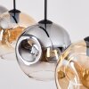 Ripoll Hanglamp, Kogellampje, Hanglamp Amber, Duidelijk, Rookkleurig, 4-lichts