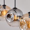 Ripoll Hanglamp, Kogellampje, Hanglamp Amber, Duidelijk, Rookkleurig, 4-lichts