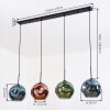 Ripoll Hanglamp, Kogellampje, Hanglamp Blauw, Groen, Koperkleurig, 4-lichts