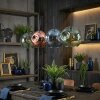 Ripoll Hanglamp, Kogellampje, Hanglamp Blauw, Groen, Koperkleurig, 4-lichts