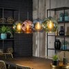 Ripoll Hanglamp, Kogellampje, Hanglamp Blauw, Groen, Koperkleurig, 4-lichts