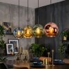 Ripoll Hanglamp, Kogellampje, Hanglamp Blauw, Goud, Groen, Koperkleurig, 4-lichts