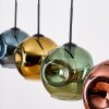 Ripoll Hanglamp, Kogellampje, Hanglamp Blauw, Goud, Groen, Koperkleurig, 4-lichts