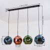 Ripoll Hanglamp, Kogellampje, Hanglamp Blauw, Groen, Koperkleurig, 4-lichts