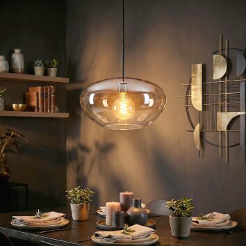 Mertola Hanglamp, Hanglamp Amber, Duidelijk, 1-licht