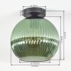 Koyoto Plafondlamp, Kogellampje 25 cm Groen, 1-licht