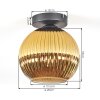 Koyoto Plafondlamp, Kogellampje 20 cm Goud, 1-licht