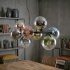 Gastor Hanglamp, Kogellampje, Hanglamp Blauw, Chroom, Groen, Duidelijk, Koperkleurig, Rookkleurig, 8-lichts
