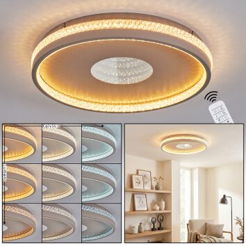 Halin Plafondlamp LED Zandkleurig, Transparant, Helder, 1-licht, Afstandsbediening