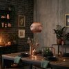 Ripoll Hanglamp, Kogellampje, Hanglamp Koperkleurig, 1-licht