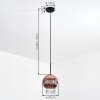 Ripoll Hanglamp, Kogellampje, Hanglamp Koperkleurig, 1-licht