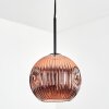Ripoll Hanglamp, Kogellampje, Hanglamp Koperkleurig, 1-licht