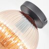 Koyoto Plafondlamp, Kogellampje 20 cm Amber, 1-licht