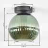 Koyoto Plafondlamp, Kogellampje 20 cm Groen, 1-licht