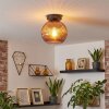 Koyoto Plafondlamp, Kogellampje Koperkleurig, 1-licht
