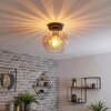 Koyoto Plafondlamp, Kogellampje 20 cm Amber, Duidelijk, 1-licht